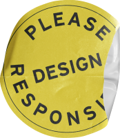 Yellow circular sticker that reads design responsibly
